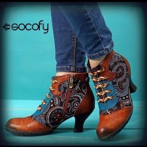 Socofy Ankle Boot Bohemian